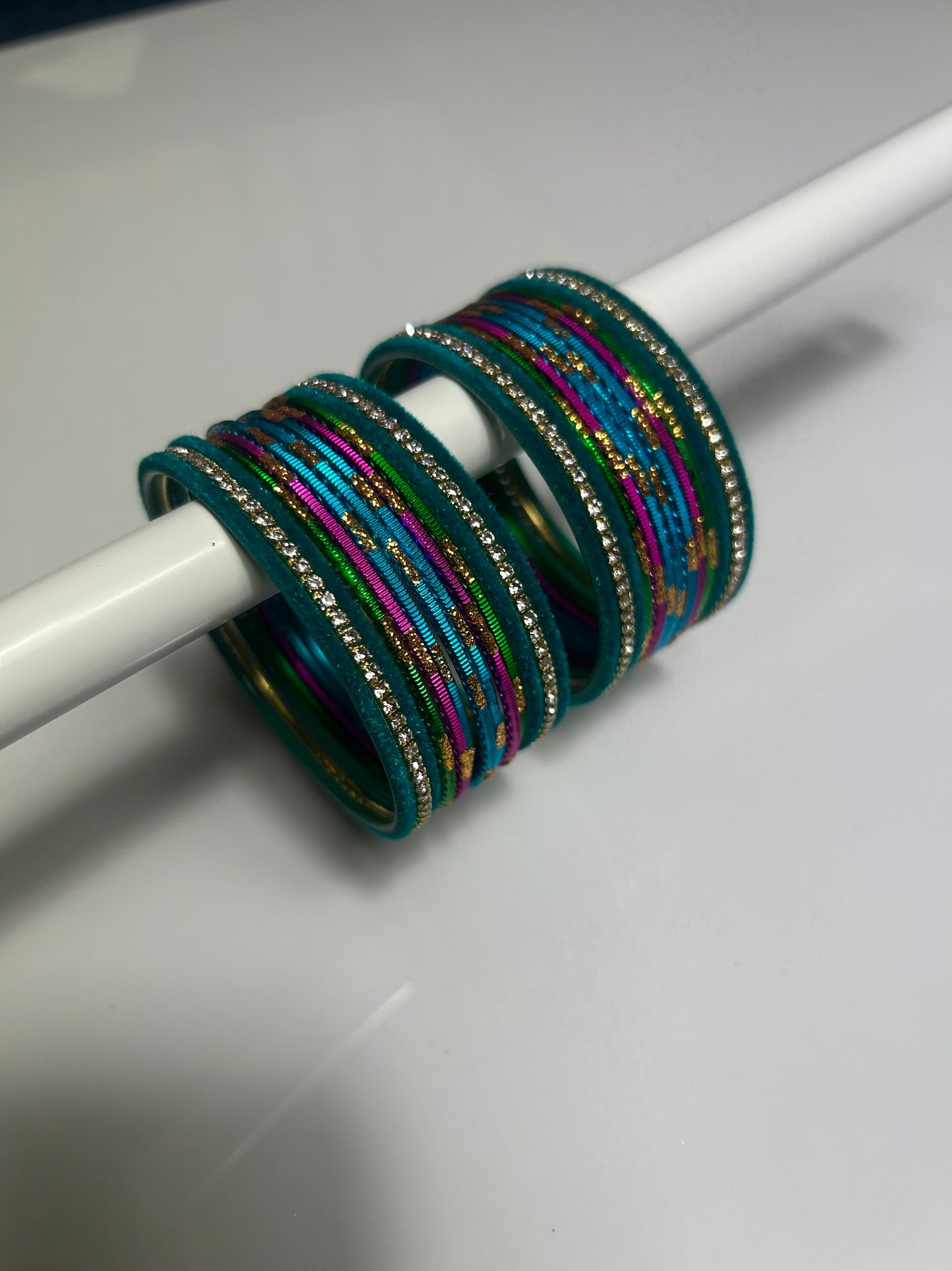 2.8 Diamonte Velvet Bangles various colours