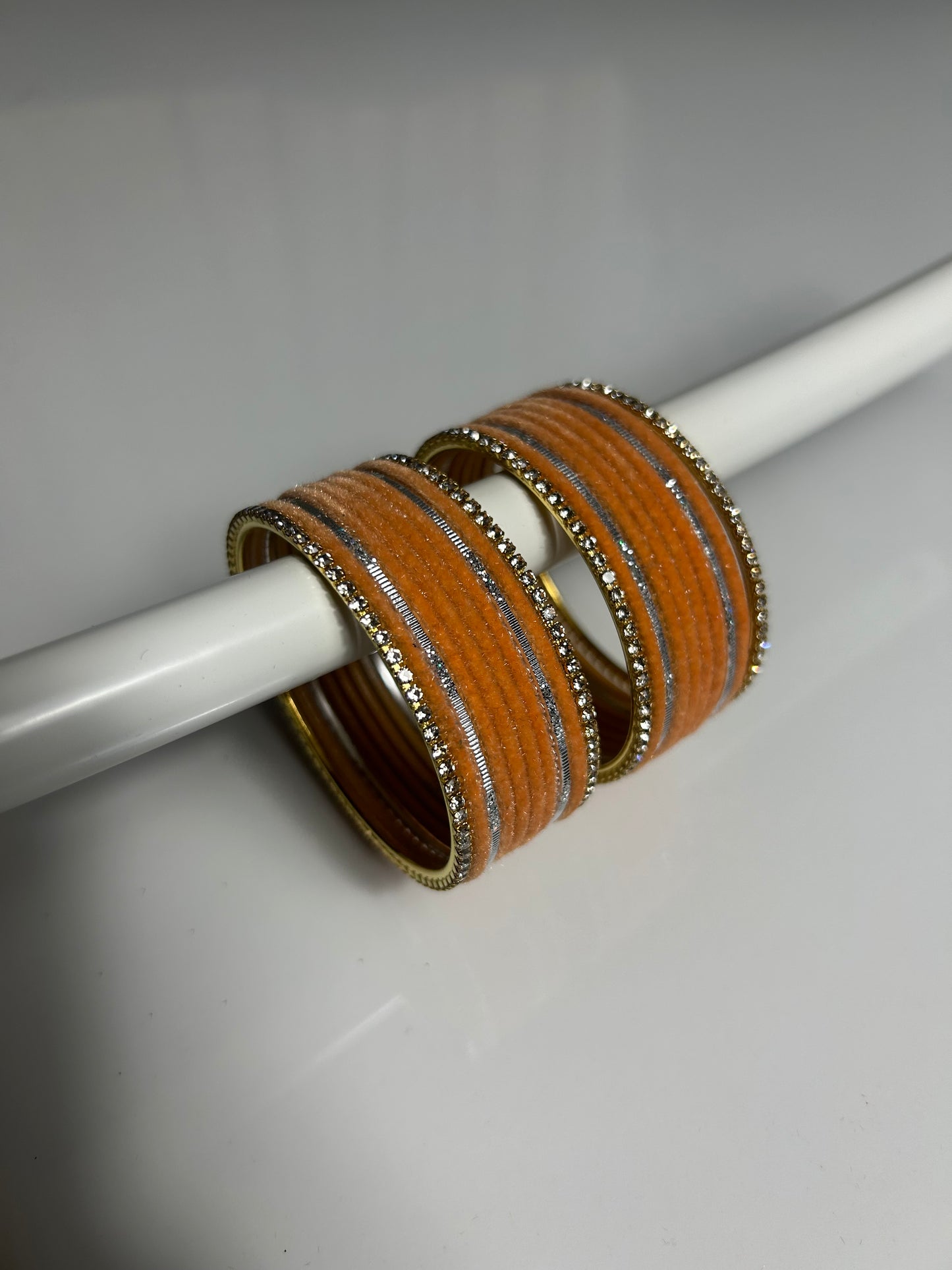 2.4 Diamonte Velvet Bangles