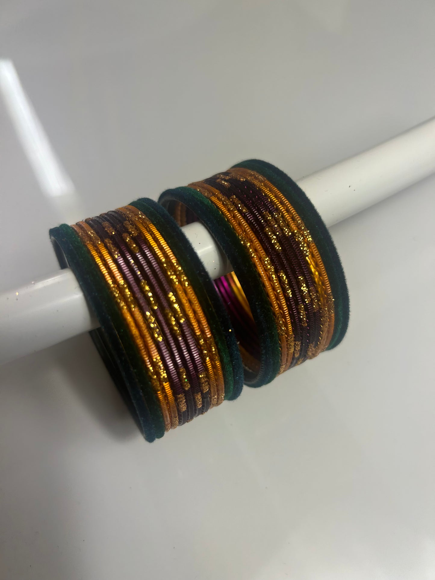 2.6 Velvet Diamonte Bangles Various colours available
