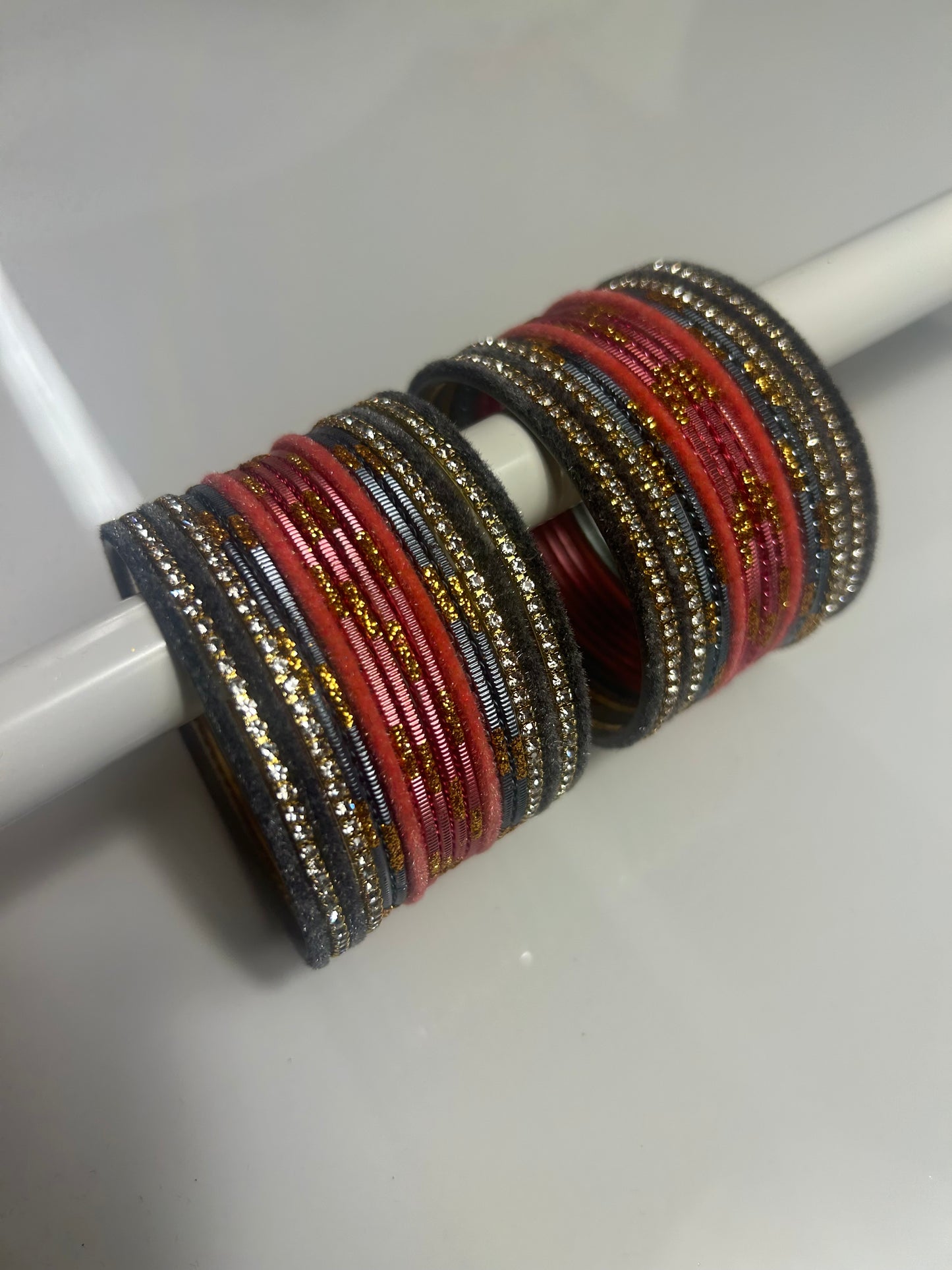 2.6 Velvet Diamonte Bangles Various colours available
