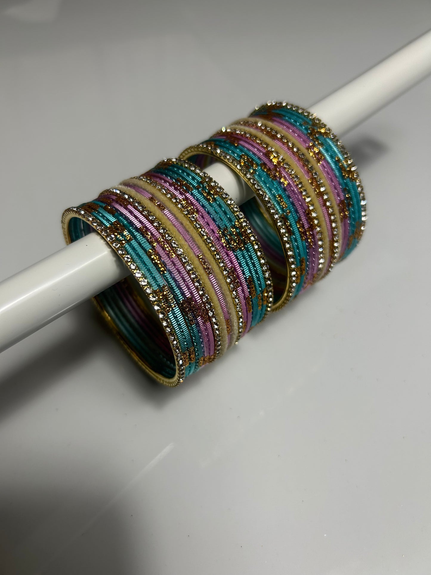 2.8 Diamonte Velvet Bangles various colours