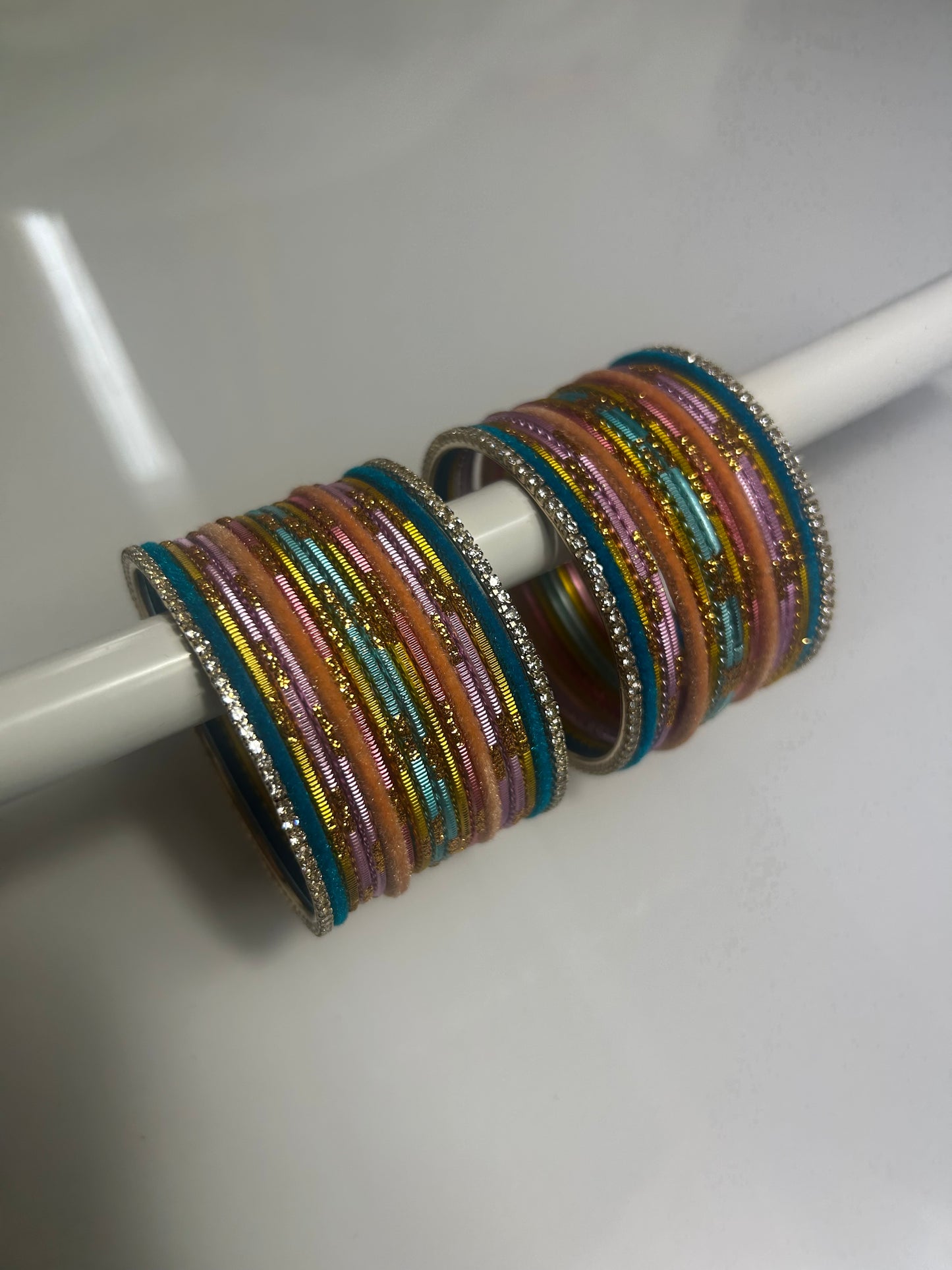2.6 Velvet Diamonte Bangles Various colours available