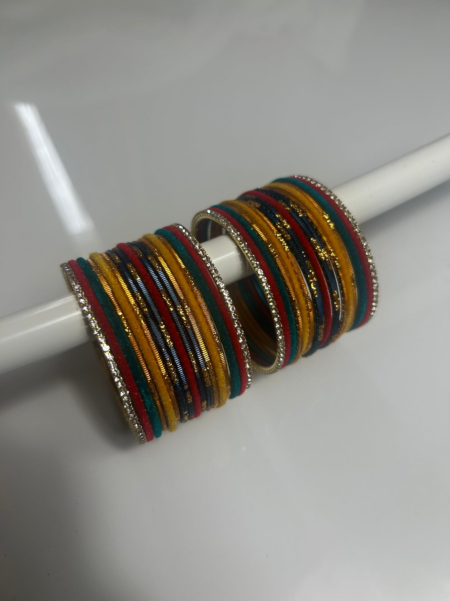 2.6 Velvet Diamonte Bangles Various colours available