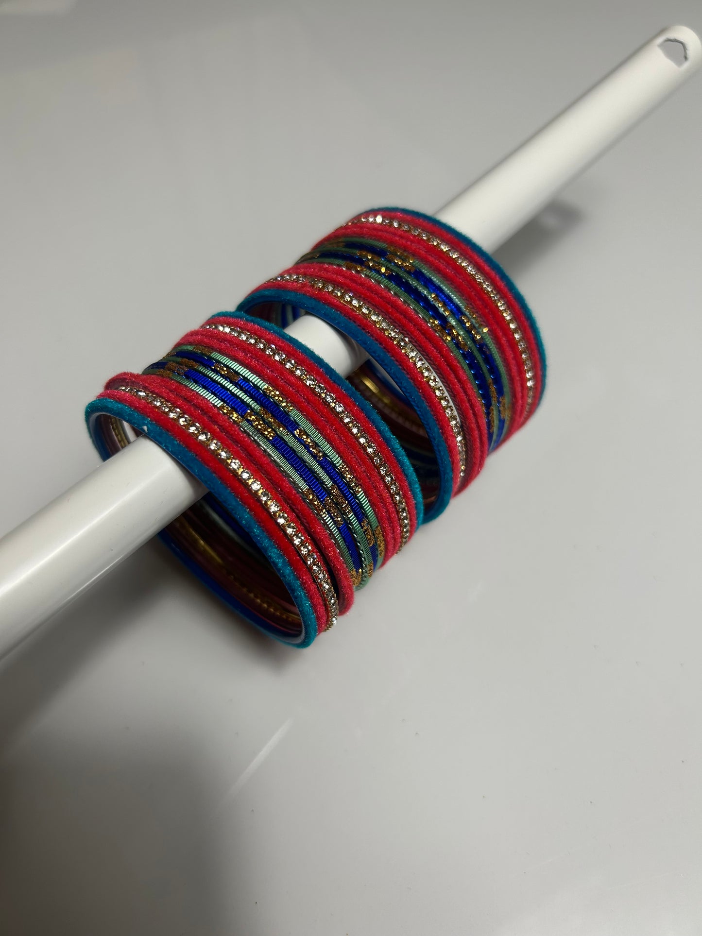 2.8 Diamonte Velvet Bangles various colours