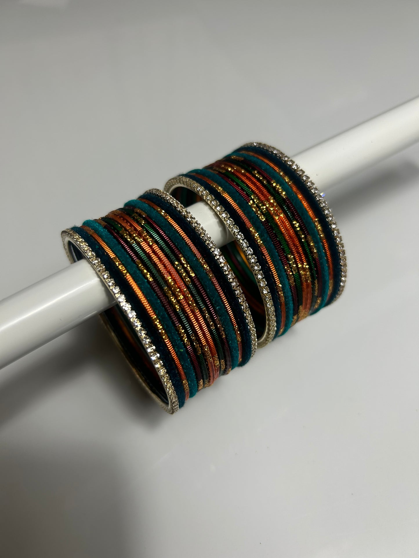 2.8 Diamonte Velvet Bangles various colours