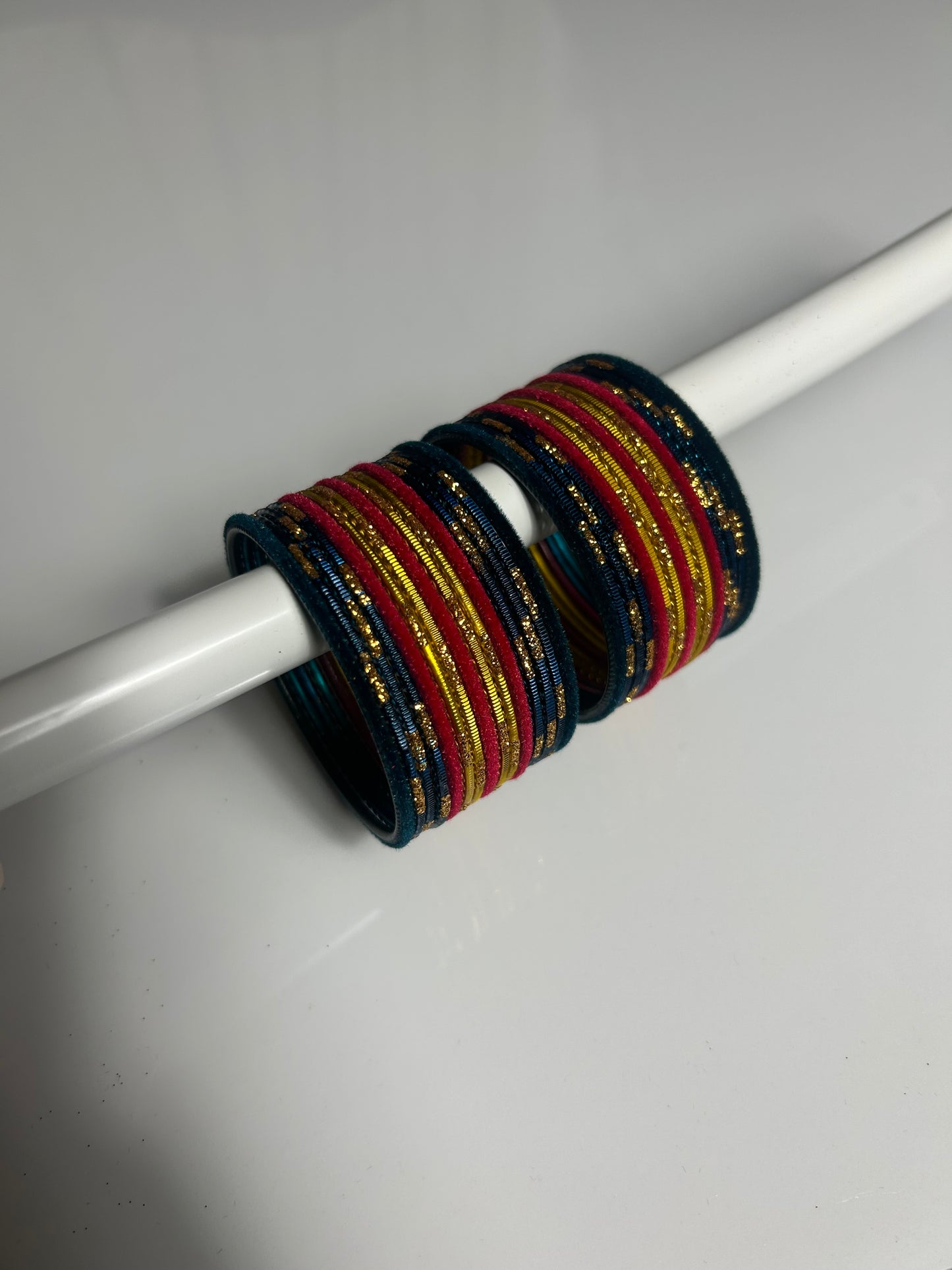 2.4 Diamonte Velvet Bangles