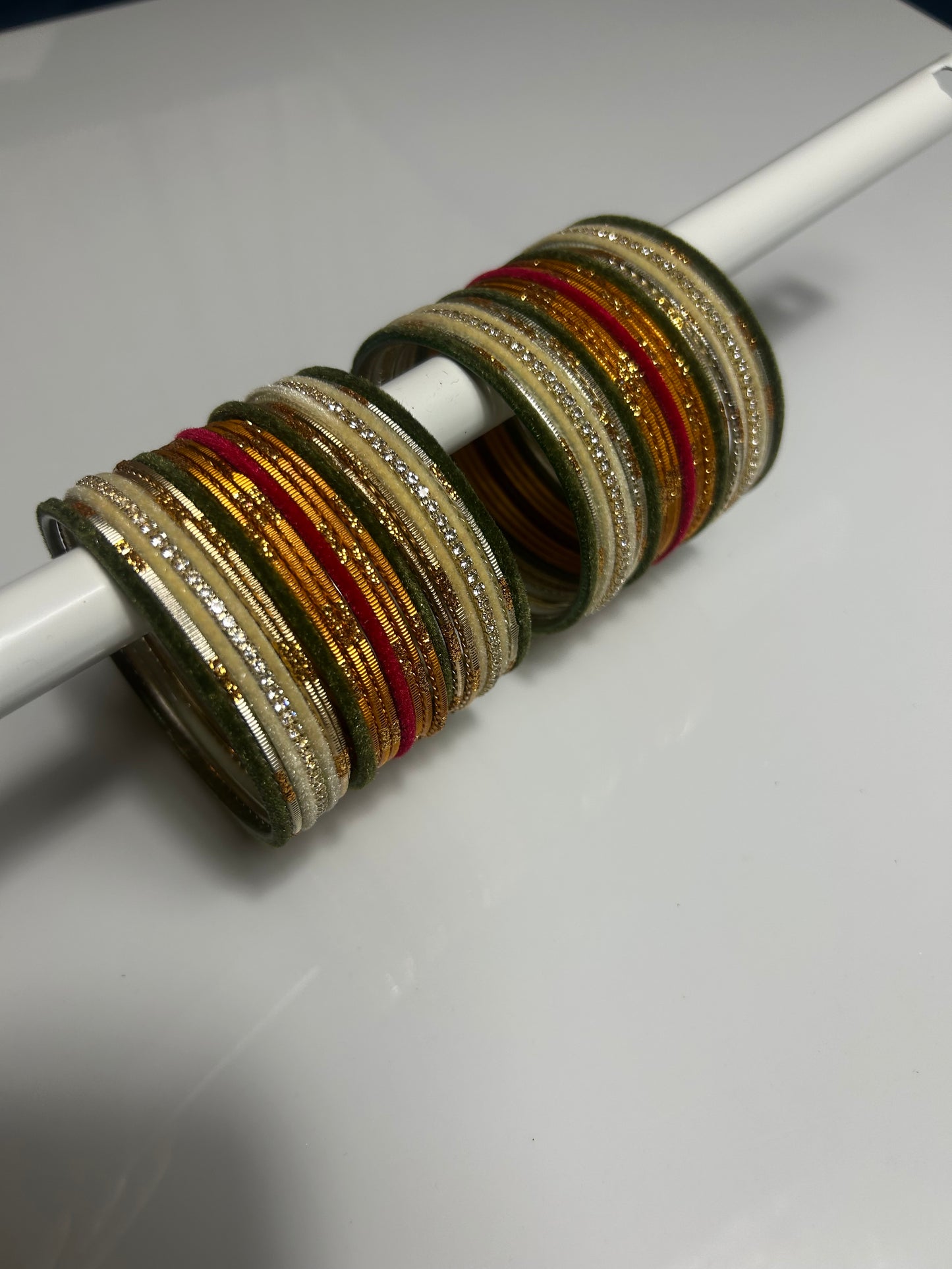 2.8 Diamonte Velvet Bangles various colours
