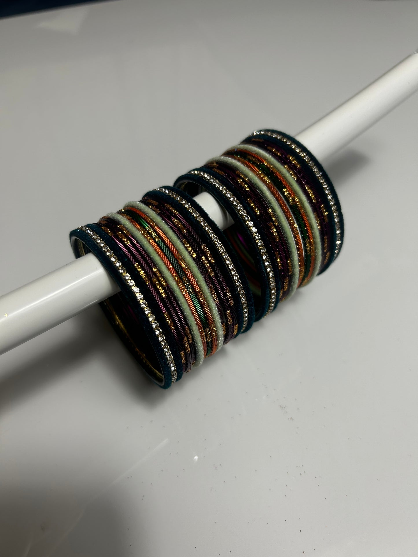2.8 Diamonte Velvet Bangles various colours