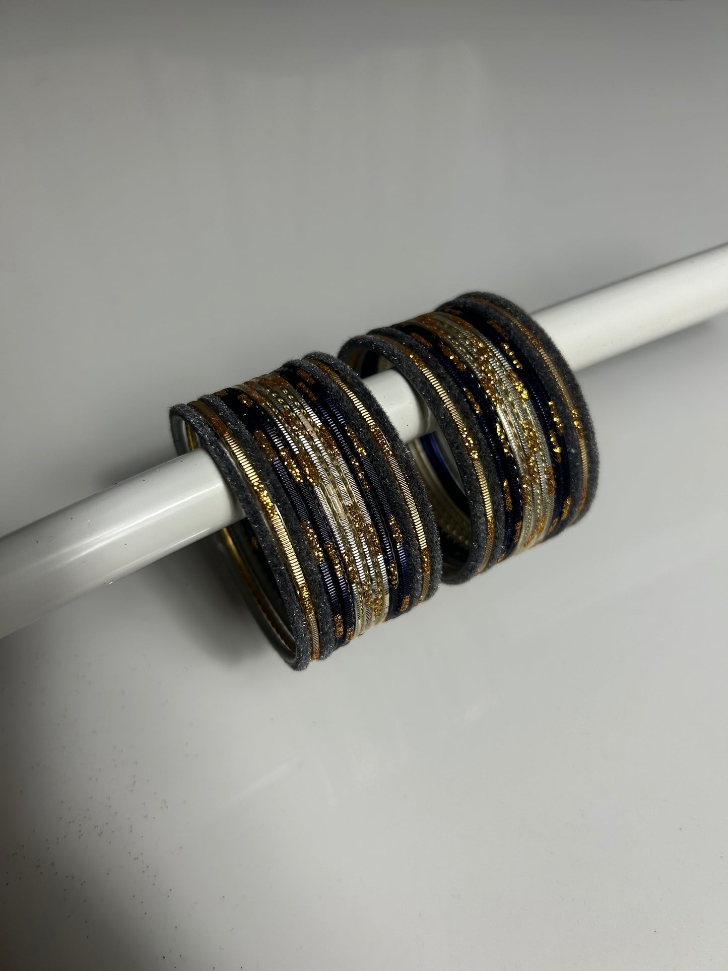2.4 Diamonte Velvet Bangles