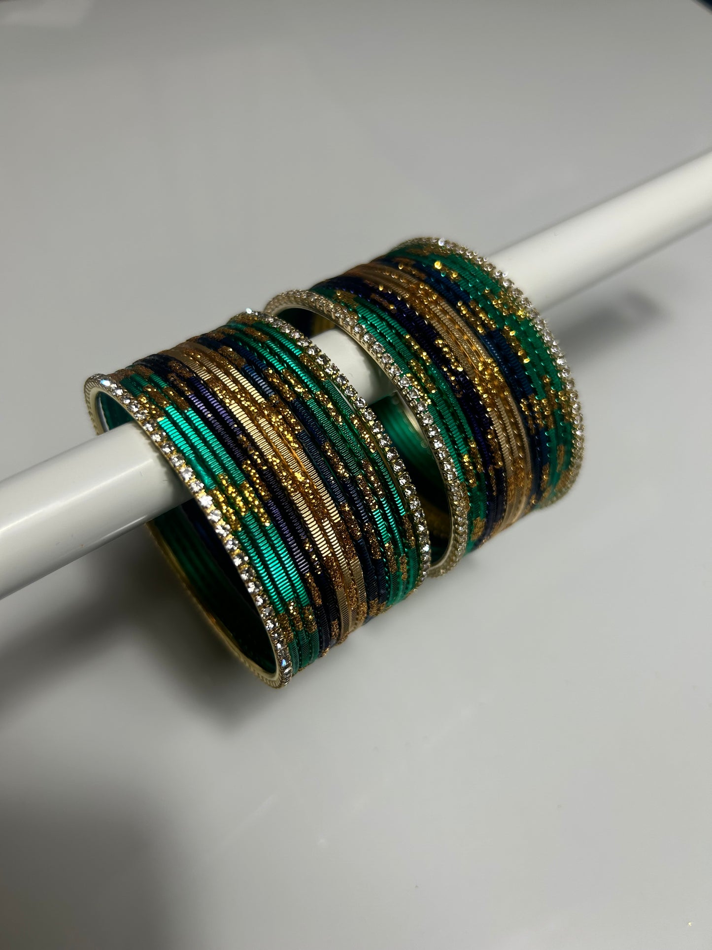 2.8 Diamonte Velvet Bangles various colours