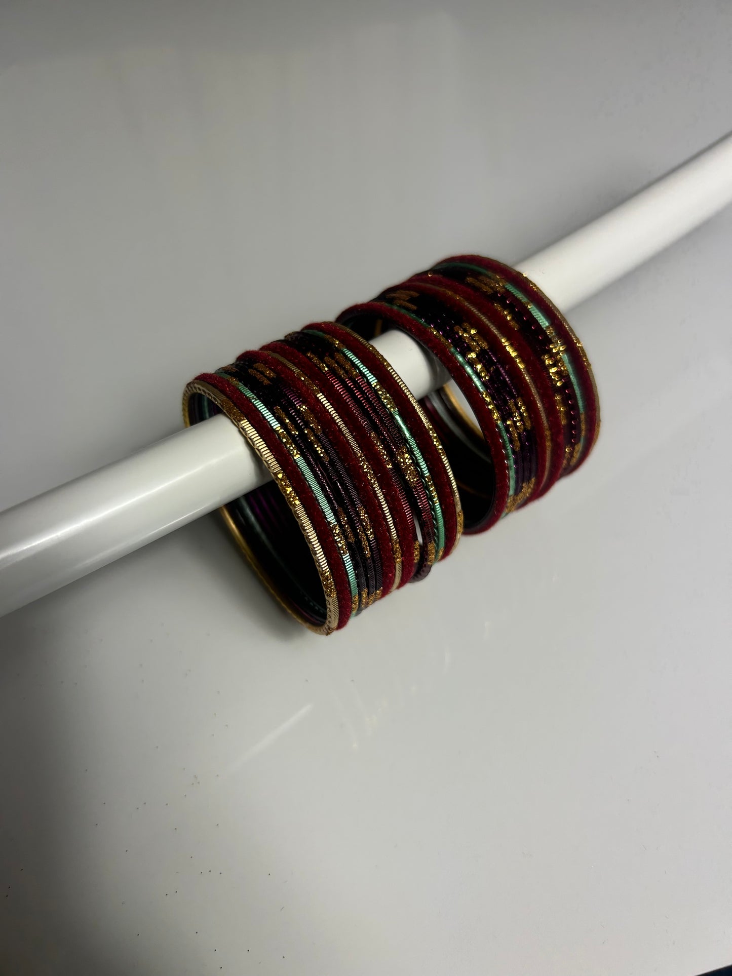 2.4 Diamonte Velvet Bangles