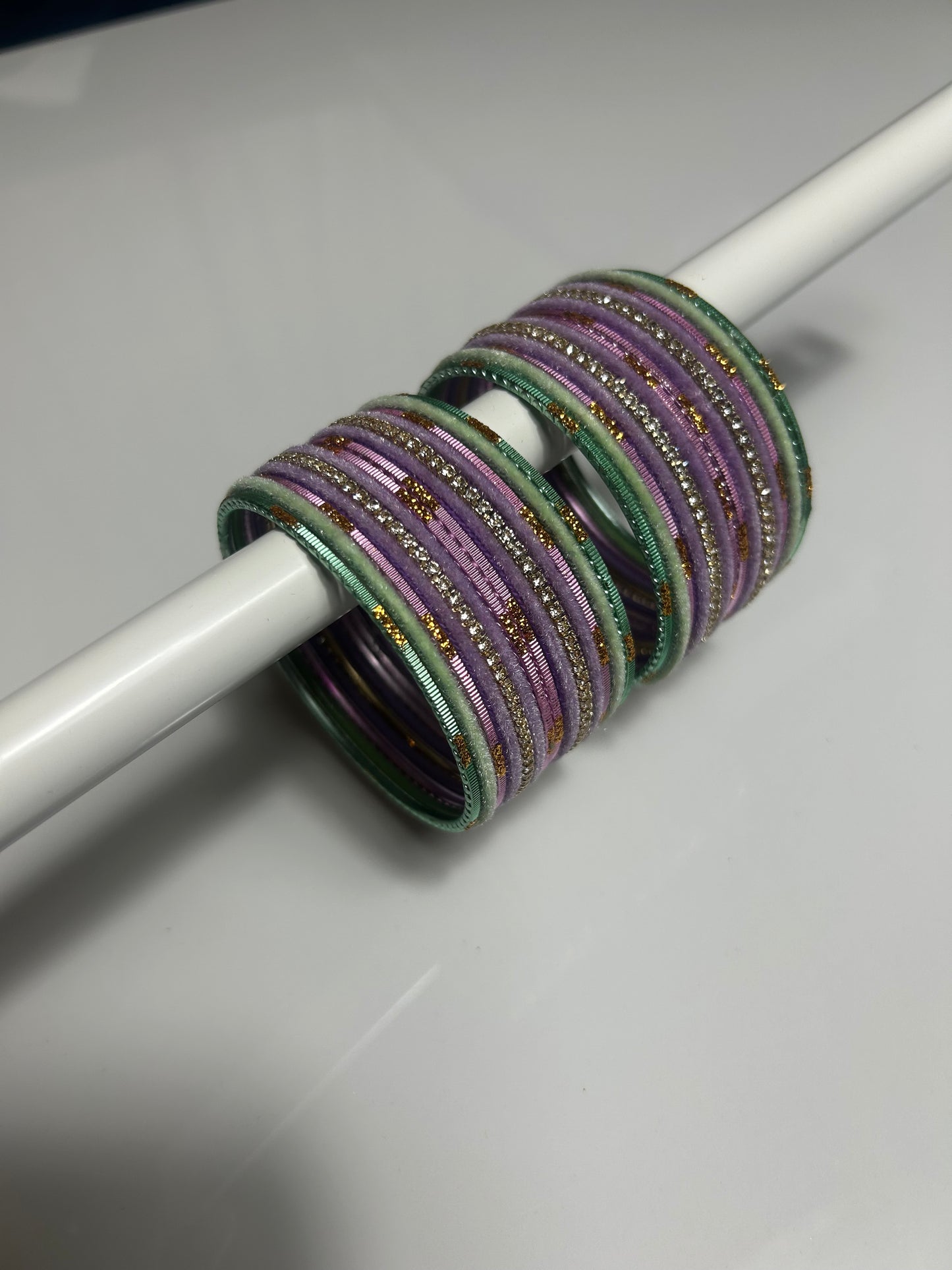 2.8 Diamonte Velvet Bangles various colours