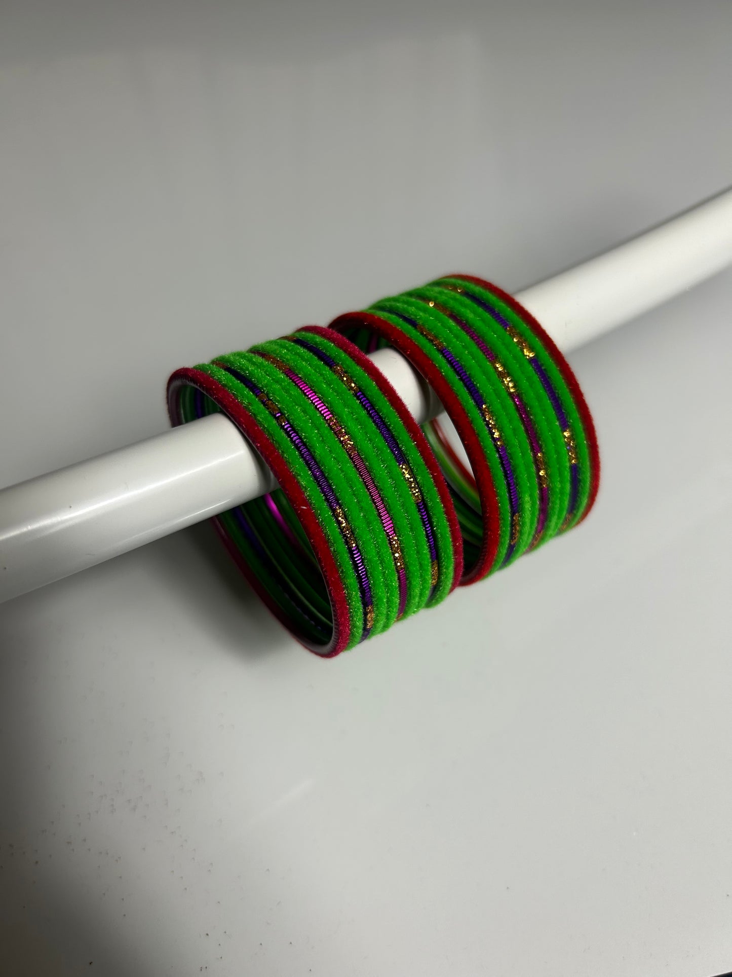 2.4 Diamonte Velvet Bangles