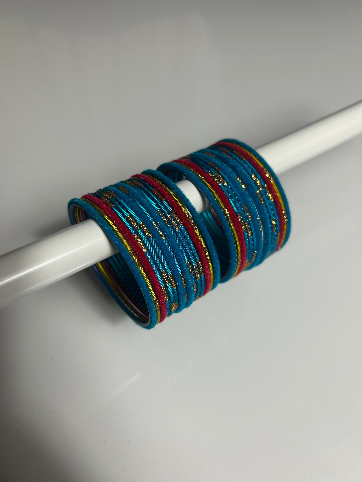 2.4 Diamonte Velvet Bangles