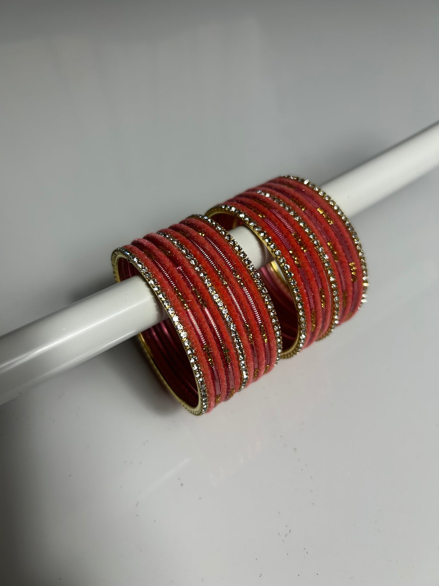 2.4 Diamonte Velvet Bangles