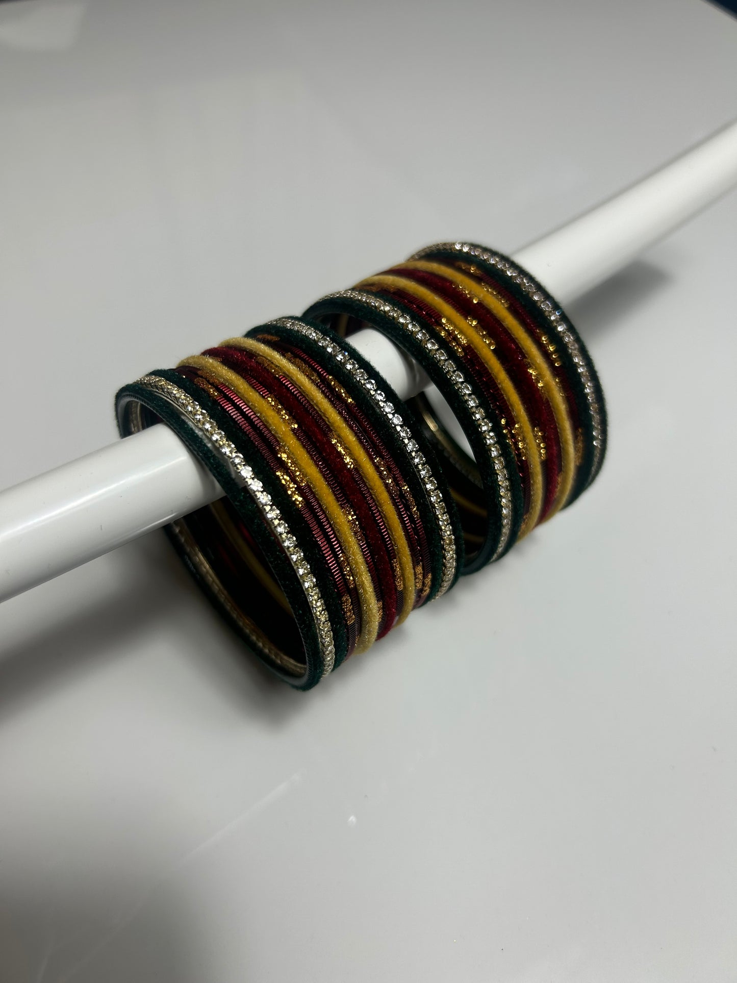 2.8 Diamonte Velvet Bangles various colours