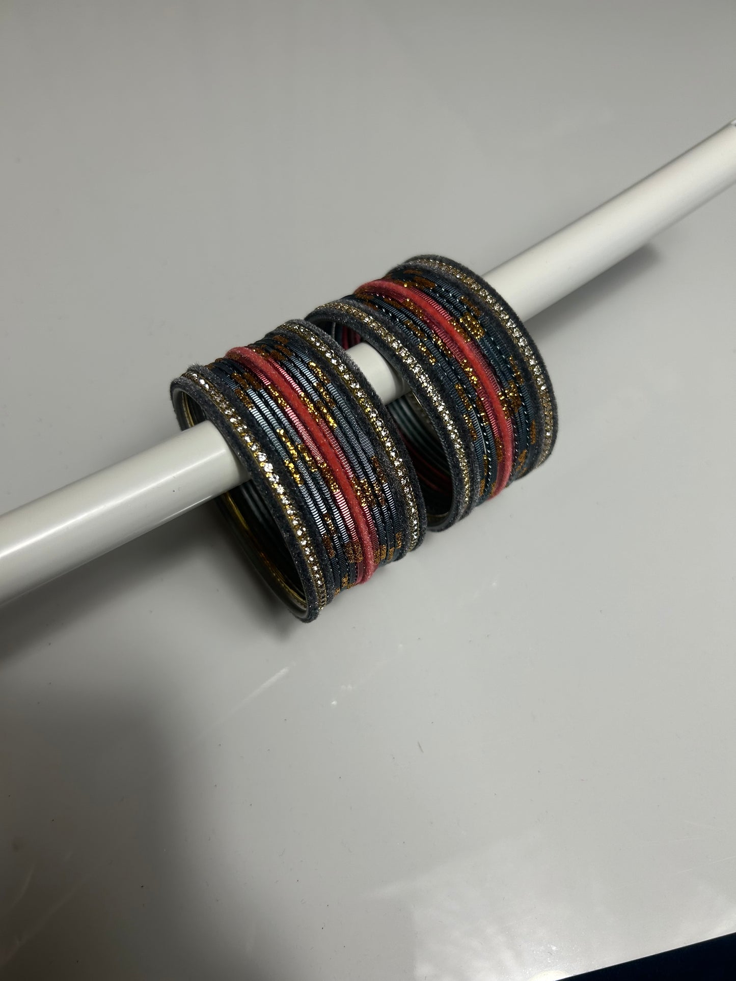 2.8 Diamonte Velvet Bangles various colours