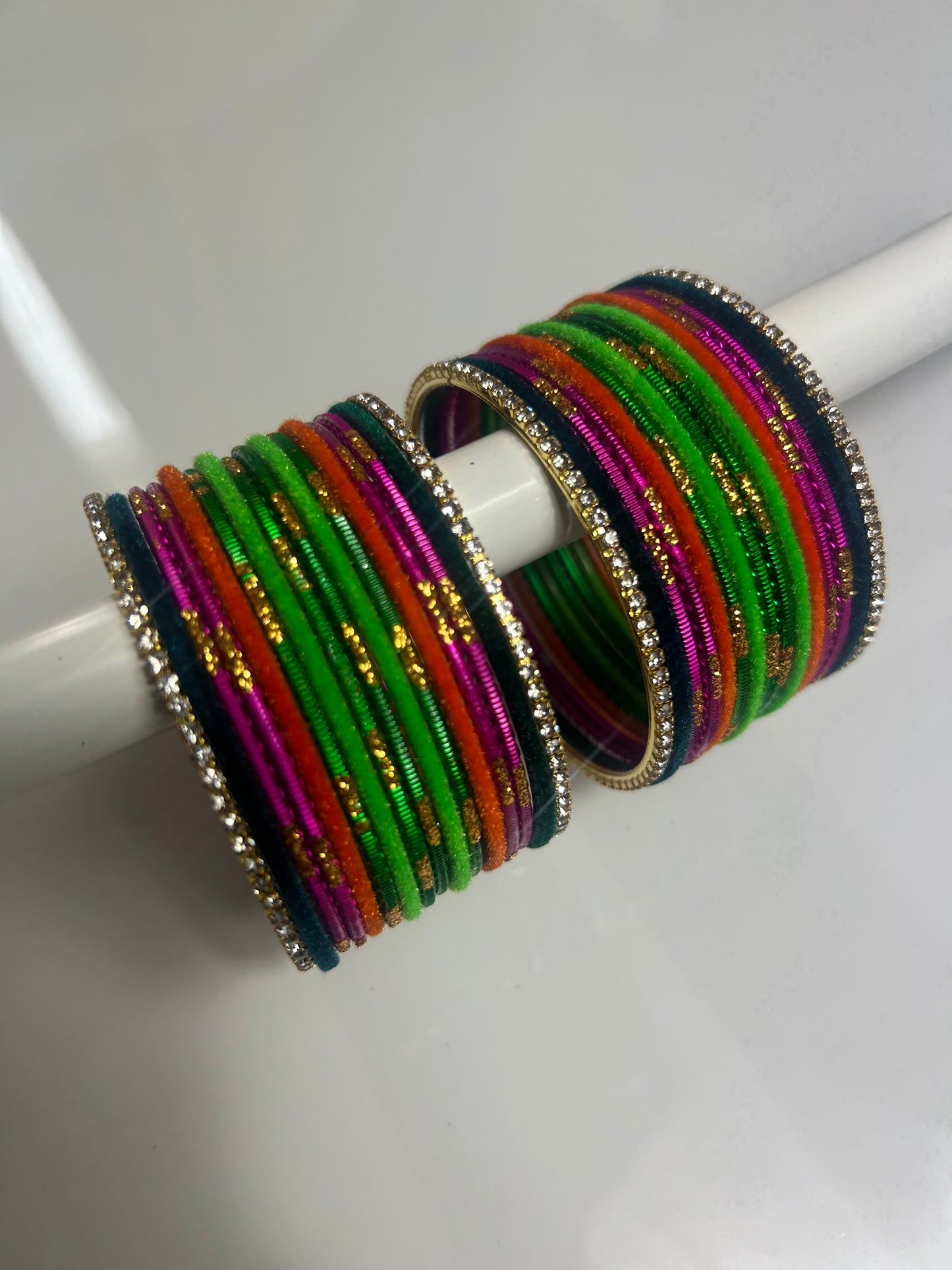 2.6 Velvet Diamonte Bangles Various colours available