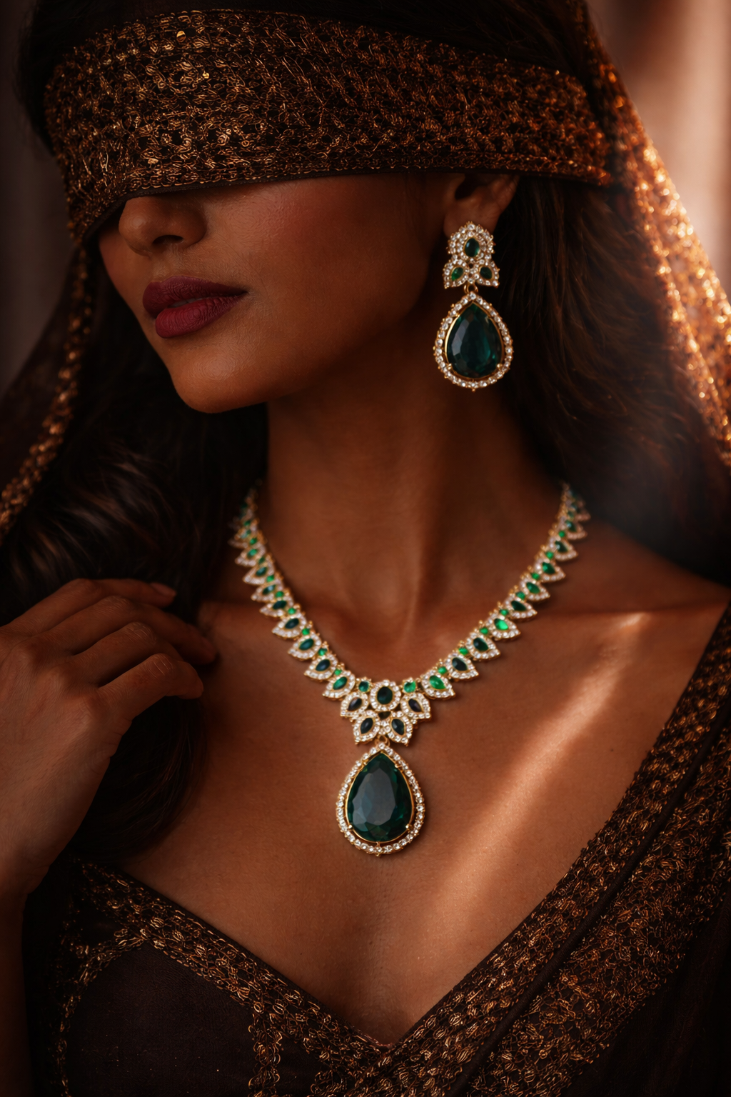 Tear Drop Necklace Set