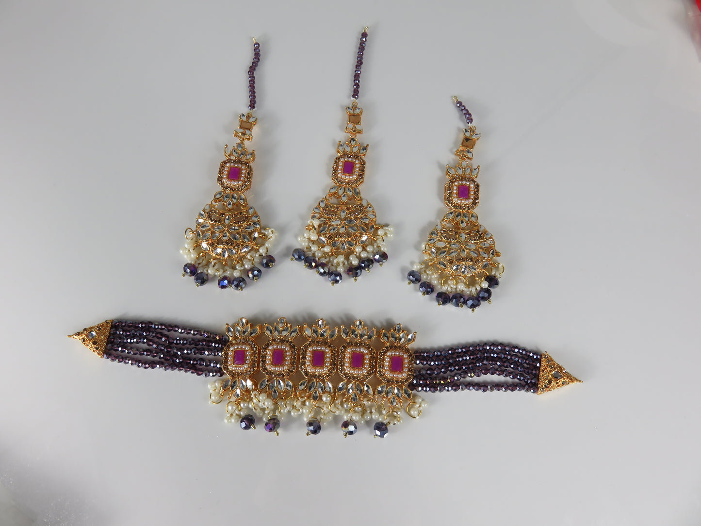 Chunky Square Choker Necklace