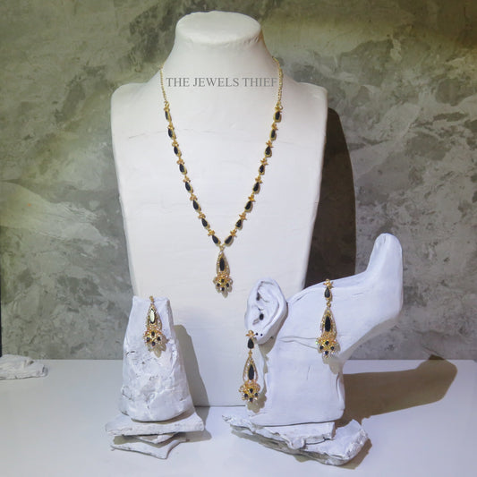 Elegant Pendant Necklace Set - Colours