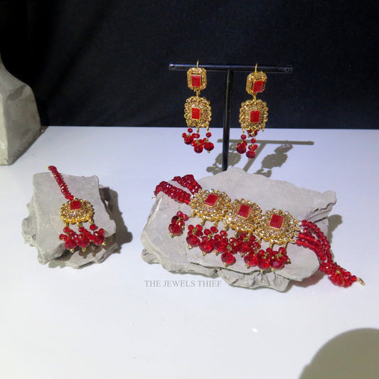 Square Choker Necklace Set